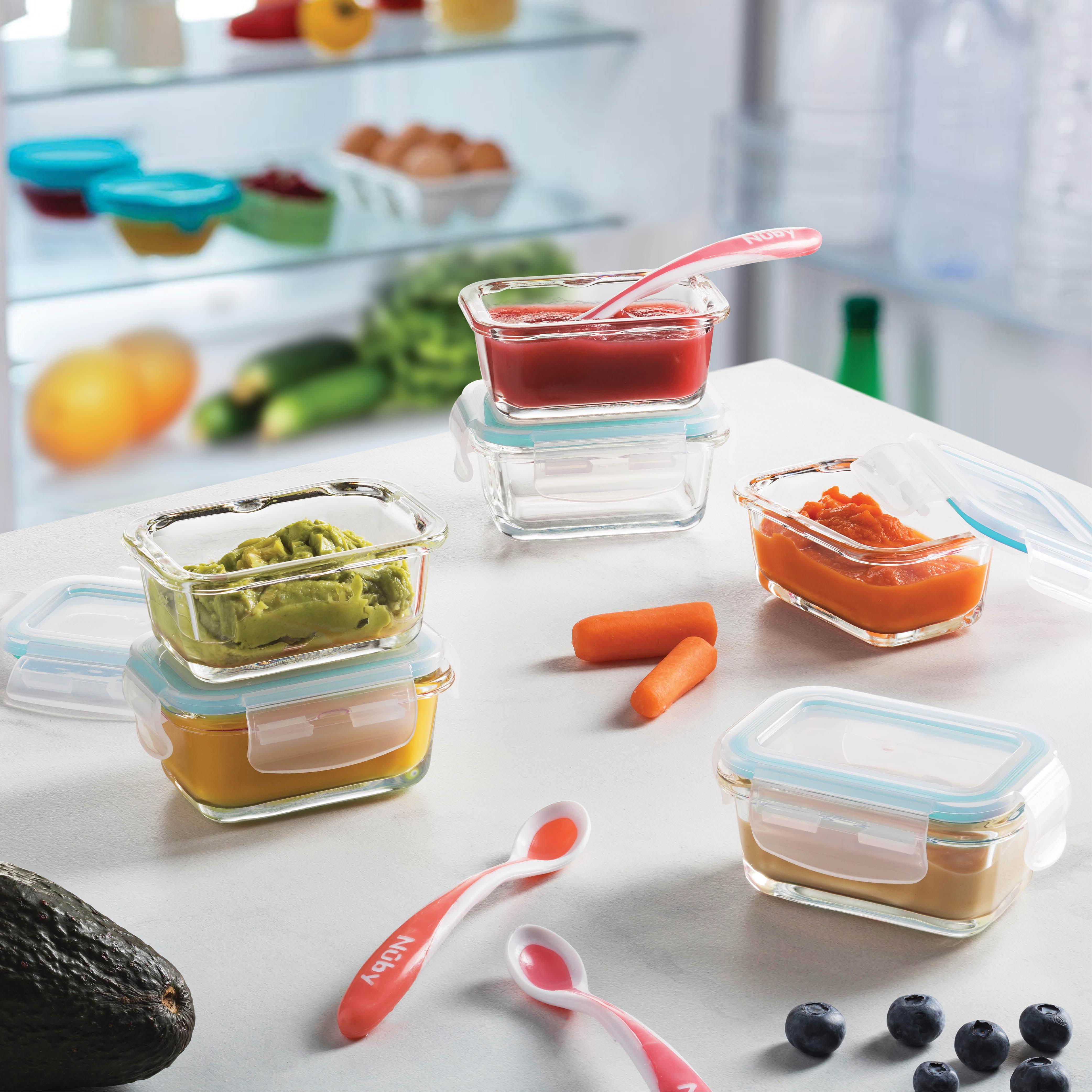 Mini Glass Food Storage Containers, Baby Food Storage Containers, 12-Pack 5  Oz