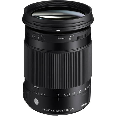 Sigma - 18-300mm f/3.5-6.3 DC Macro OS HSM Optical Zoom Lens for Canon EF - Black