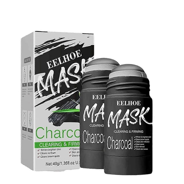 2 Pcs Mask Stick, Vitamin C / Bamboo Charcoal Mask Stick, Poreless Deep Cleanse Mask Stick, Deep Cleanse Mask Stick for Blackheads