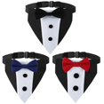 thumbnail image 4 of Dog Tuxedo Costume Wedding Bandana Nylon Collar Suit with Bowtie Adjustable Black Tux Formal Dog Suit Pet Birthday Dress Outfits, 4 of 4