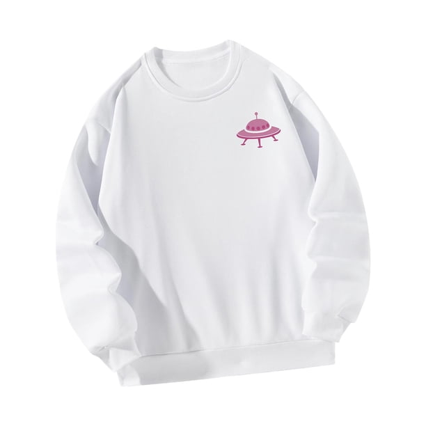 Sudadera con cuello redondo para mujer, con estampado, cómoda, cuello redondo, ropa de otoño, sudadera para el trabajo, deportes, pesca, camping , SG