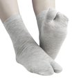 thumbnail image 1 of 3 Pairs Elastic Cotton Tabi Socks 2 Toe Socks -Flops Socks Unisex Gray, 1 of 8