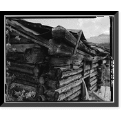 Historic Framed Print, Charlie Yale Main Cabin, Glacier River near Nolan, Bettles vicinity, Yukon-Koyukuk Census Area, AK - 4, 17-7/8" x 21-7/8"