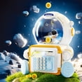 thumbnail image 5 of Money Saving Box Space Astronaut Bank For Kids Electronic Mini ATM Savings Machine With Personal Password & Fingerprint Unlocking Great Gifts For Kids Age 3 8 Years 10000 Savings Challenge Box, 5 of 9