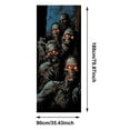 thumbnail image 2 of uhnmki Couverture de Porte d'Halloween Étoilée 71x35 Pouces Bannière de Groupe Effrayant Rideau de Porte d'Entrée Accessoire de Fête d'Halloween Maison, 2 of 2