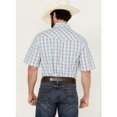 thumbnail image 4 of Wrangler Men's 20X Advanced Comfort Plaid Print Short Sleeve Snap Stretch Blue, 4 of 4