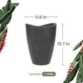 thumbnail image 6 of eCOBO 15.7 inches Eco-Friendly Round Pot Planter Onda Indoor/Outdoor use, Durable, Versatile & Lightweight, Designed by Brazilian Artisans, Contemporary All-Weather Design –Black, 6 of 7