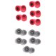 thumbnail image 1 of 20 piezas de espuma viscoelástica con cancelación de ruido de 4,, puntas para auriculares, color gris medio y rojo, 1 of 9