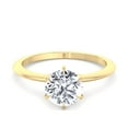 thumbnail image 3 of Capri - Moissanite Round Cut Lab Diamond Six Prong Solitaire Engagement Ring, 3 of 4