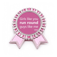 thumbnail image 1 of Corre alrededor de mí Insignia broche Medalla rosa premiada, 1 of 3
