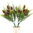 thumbnail image 3 of Injueey 4 piezas Ramas de Navidad 4 Ramas de Pino Navidad 4 piezas Guirnalda de Pino Nevado Pino Guirnalda de 4 Hojas de Pino Kits de decoración para fiestas B, 3 of 6