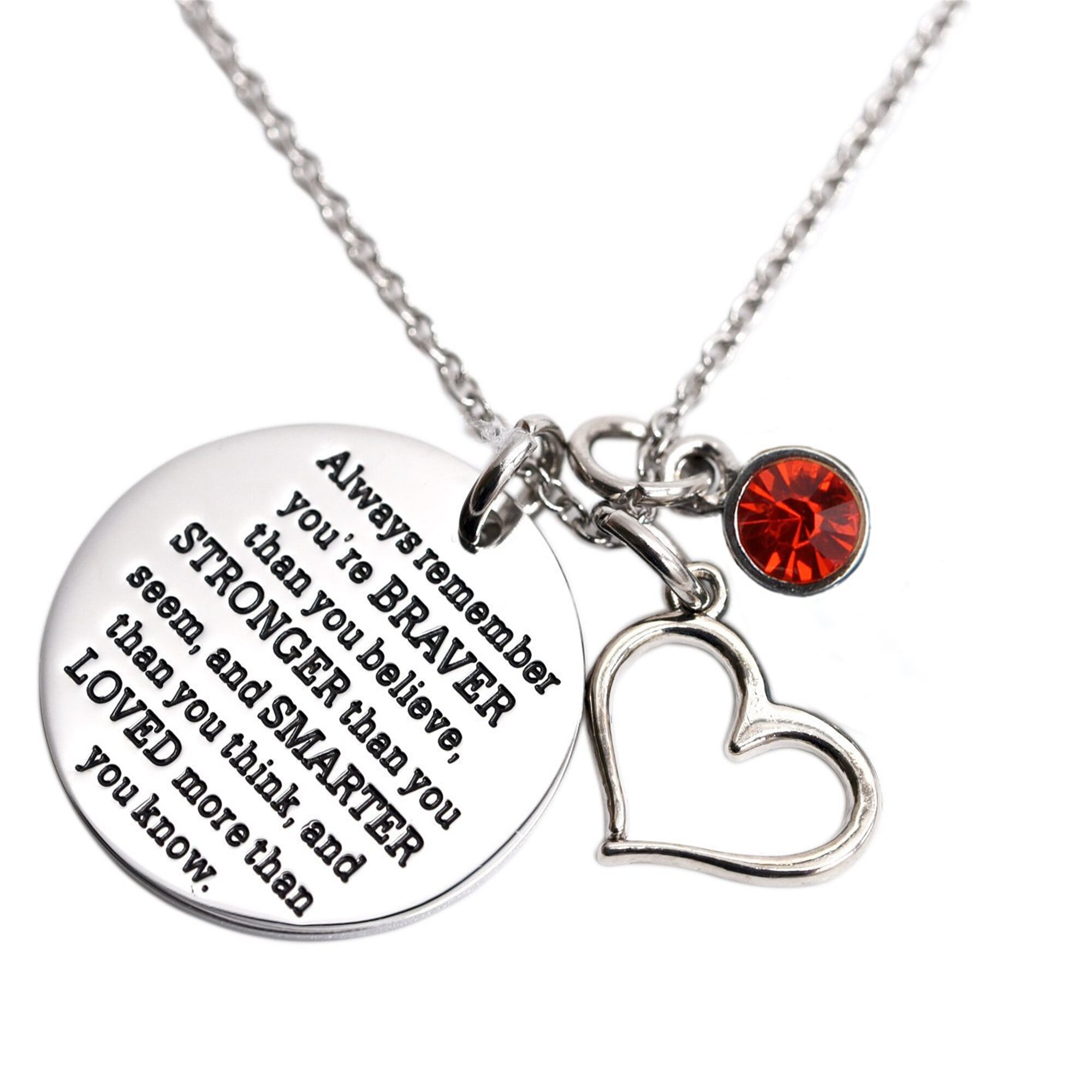 Wife Valentine Gift Birthday Gift Necklace Name Braver Than Believe Love Husband Loved Than Know Stronger Than Seem to My Keila Always Remember That I Love You Smarter Than Think
