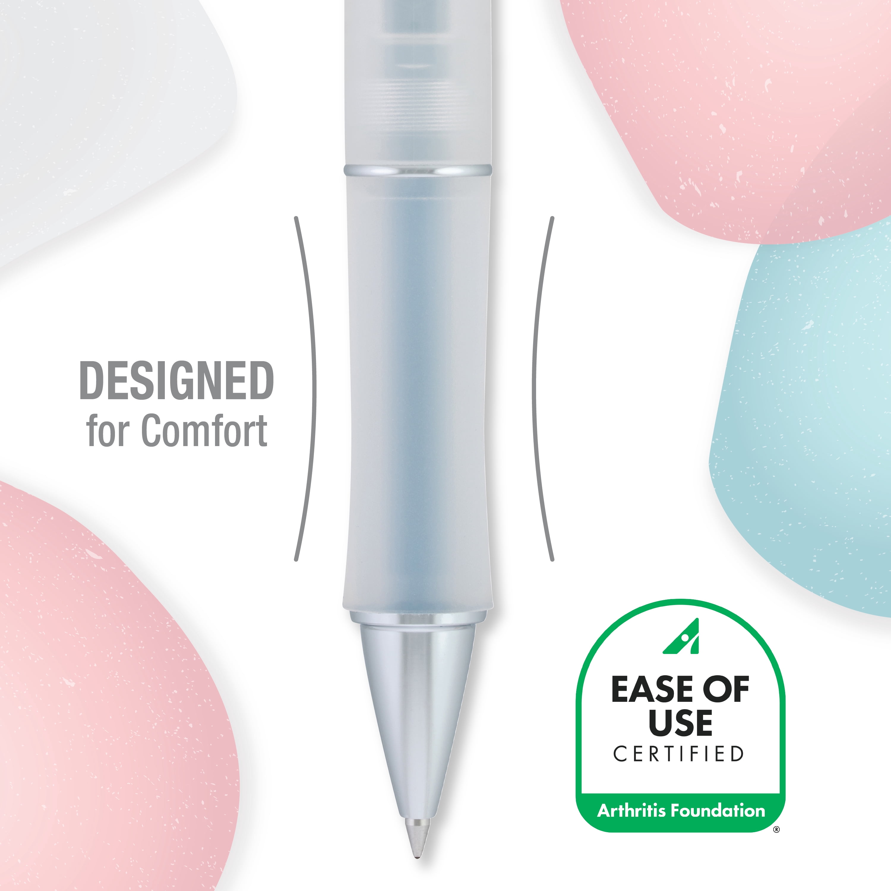 Pilot Dr. Grip Serenity Retractable Gel Ink Pen, White Barrel, Fine Point (0.7 mm) Black Ink 1 Pack