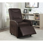 ViscoLogic REVIVE Folding Gaming Faux Leather Manual Inclinable Salon Chaise Canapé Fauteuil Inclinable (Brun)