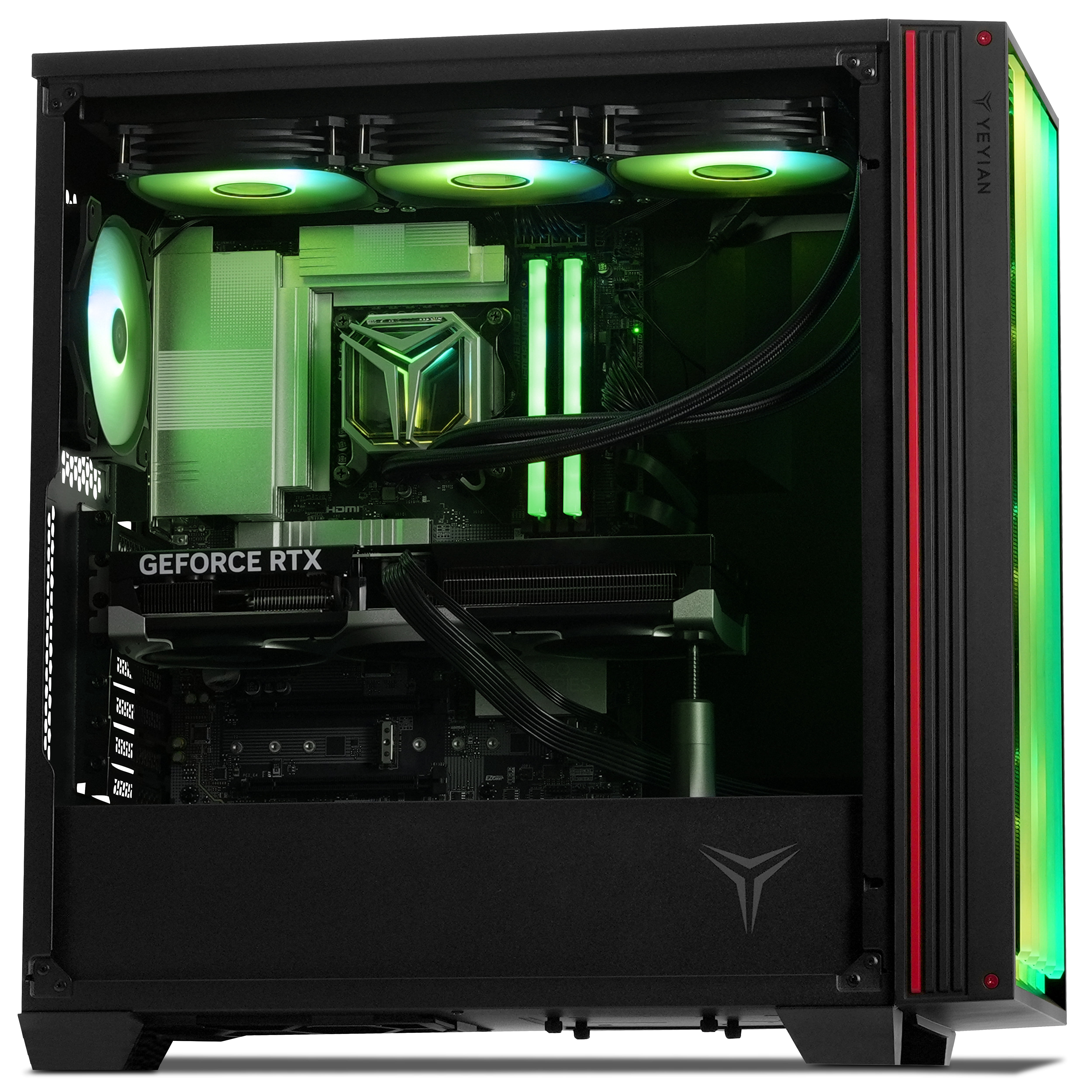 YEYIAN Gaming Desktop PC. AMD RYZEN 7 7800X3D, Nvidia GeForce RTX 5090 32GB VRAM GDDR7, 360mm AIO, 2TB NVMe, 32GB 6000MHz, 1000W PSU Windows 11 Home - YPA-MS780DC-5901N