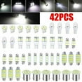 thumbnail image 1 of 42PCS Car Interior Combo LED Map Dome Door Trunk License Plate Light Bulbs White, 1 of 11