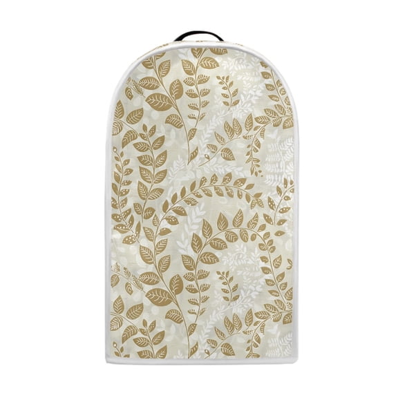 HELLHERO Leaf Pattern Design Easy to Clean Food Processor Cover Fitted Top Handle Mixer Cover with Machine Washable for Kitchen Use