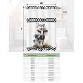 thumbnail image 6 of No Hook Shower Curtain with Snap in Liner, Farm Cow Rooster Watercolor Flower Black White Check Plaid Shower Curtains for Bathroom, Washable Shower Curtain Liner Set with Mesh Top Window, 66"x72", 6 of 6