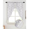 thumbnail image 3 of Floral Swag Valance Curtains Rod Pocket Kitchen Curtains Scalloped Window Treatment Valances Swag Curtains For Living Room 1 Pair 28" W X 36" L, 3 of 7