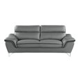 thumbnail image 2 of Titan Furnishings 69" Modern Leather Loveseat in Gray, 2 of 17