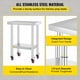 thumbnail image 3 of VEVOR Mesa de Trabajo de Acero Inoxidable de 60,9 x 45,7 x 91,4 cm, Estante Ajustable de 3 etapas con 4 Ruedas, Mesa de Trabajo Comercial Resistente con Freno para la preparación de la Cocina VEVOR commercial-work-tables, 3 of 8