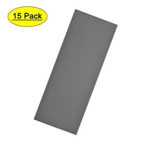 Uxcell  2000 Grits Waterproof Sandpaper Wet Dry Sand Paper Silicone  Grey 15pcs