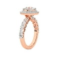 thumbnail image 2 of IGI Certified 2 Carat Radiant Shape Lab Grown Diamond Engagement Ring | 14K Rose Gold | Crowned Cresta Double Halo Diamond Ring | FG-VS1-VS2 Quality Friendly Diamonds, 2 of 5