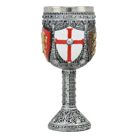 Ebros Medieval English Heraldry Coat Of Arms Wine Goblet 7