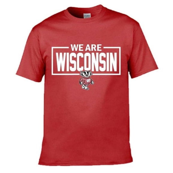Brand New We Are Wisconsin Lightweight Short-Sleeve T-Shirt, 100% Cotton(Youth Small), Official Badgers Logo/Colors