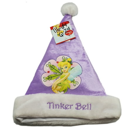 Purple Disney Tinkerbell Santa Claus Hat for Kids