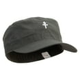 thumbnail image 5 of Patriarchal Cross Embroidered Big Size Fitted Cotton Ripstop Military Army Cap - Olive 7-1-4, 5 of 5