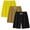 05:Black Khaki Yellow, variant on ASUDESIRE 3 Pack Men's Shorts Waffle Textured Casual Shorts with Pockets Drawstring Elastic Waistband