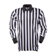 3N2 7006-L Referee Shirt Long Sleeve Football, Black And White - Large