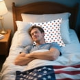 thumbnail image 3 of Boovnll 4th of July Pillow Covers 18x18 Set of 2 - Red White Blue Stars Stripe Throw Pillow Covers, Linen Patriotic Pillow Covers for Memorial Day Home Sofa Couch Decor, 4th of July Decorations, 3 of 3