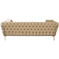 thumbnail image 4 of Meridian Furniture Aurora Beige Vegan Leather Sofa, 4 of 12