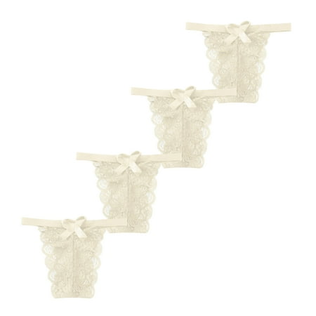 

Fanxing Panties Clearance 4 Pack 4 Pack G String Thongs for Women Underwear Low Rise Thong Panties for Ladies Breathable Panties Hipster 4Pcs prime day 2023 walmart Beige S