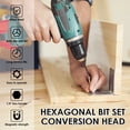 thumbnail image 4 of Impact Hex Head Allen Wrench Drill Bit Set 1/4 Inch Quick Release S2 Alloy Steel 21 Pcs (purple ), 4 of 10