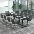 thumbnail image 6 of Costway 63" Large Dining Table for 4-6 People with Heavy-duty Metal Frame Modern Black, 6 of 10