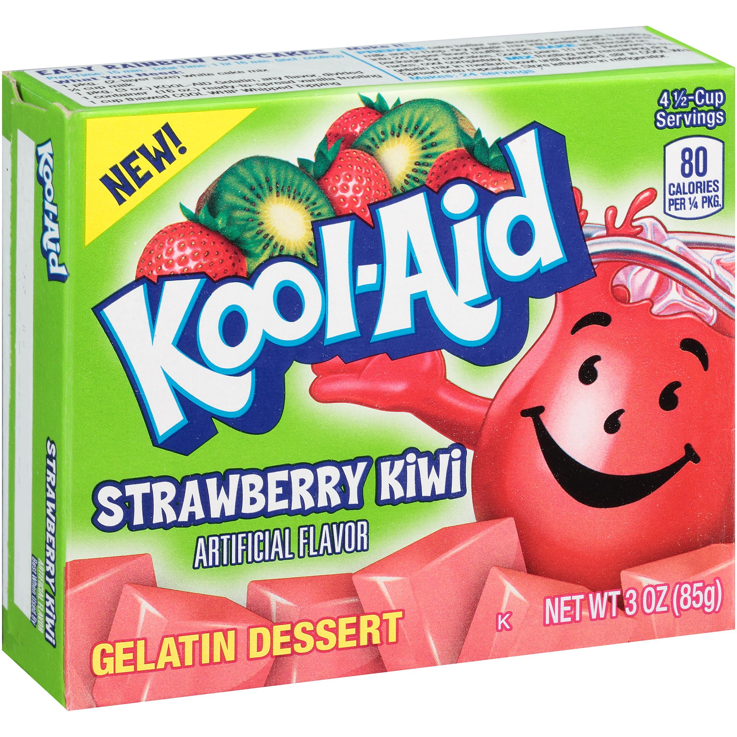 Kool-Aid Strawberry Kiwi Gelatin Dessert Mix 3 oz. Box by Kraft Foods, Inc.