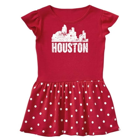 

Inktastic Houston Skyline Grunge Gift Toddler Girl Dress