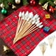 thumbnail image 1 of Picos de copos de nieve para árbol de Navidad Blanco - 100 palitos de bambú para fruta y decoración de magdalenas - Suministros desechables para fiestas de 7,87", 1 of 6
