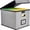 Grey, variant on File Organizer Box with Lid, File Folder Storage Bin with Slide, Grey