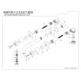 thumbnail image 6 of Kingston Brass KS6122DX Concord Double-Handle Wall Mount Bathroom Faucet, Polished Brass, 6 of 8