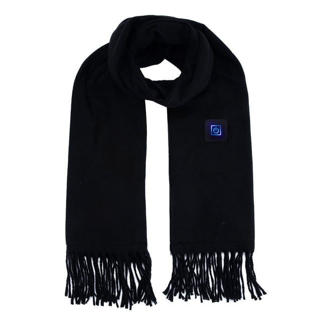 Moxiu Unisex USB Heated Scarf - 3 Levels Neck Warmer Electric Heating Pad for Pain Relief & Winter Warmth Black,Free Size