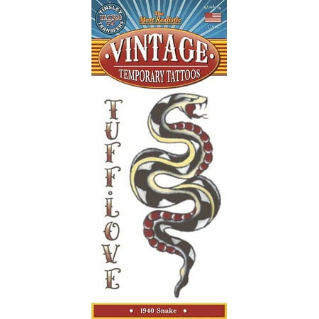 Tinsley Transfers Snake 1940 Vintage Temporary Tattoo FX