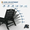 thumbnail image 3 of BeesClover Chaise Longue, Chaise Longue Extérieure Surdimensionnée à 5 Positions Réglables avec Porte-Gobelet, Chaise Longue de Patio en Résine HDPE pour Bord de Piscine pour Terrasse, Patio, Cour Arrière, 3 of 7