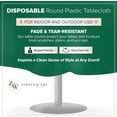 thumbnail image 2 of HAHDAXIA Nappe de Fête Jetable Standard en Plastique Vert Foncé [Lot de 12] Nappe Ronde de 84 Pouces pour Usage Intérieur et Extérieur, 2 of 7