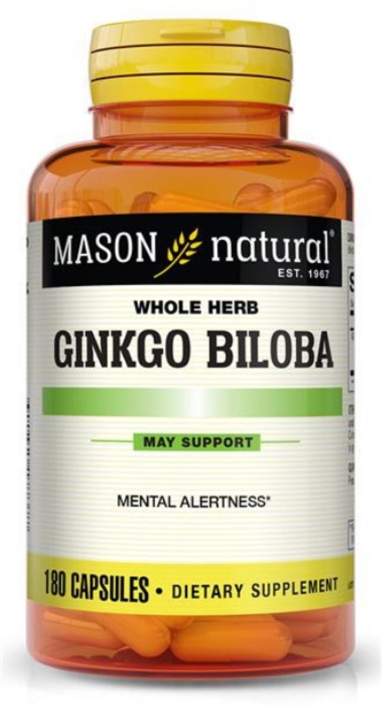 2 Pack Mason Natural Ginkgo Biloba Capsules 180 ea