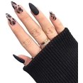 thumbnail image 1 of 24Pcs/Box Long French False Nail Ballerina Fake Nails Yellow Butterfly Pattern Square Nail Decal False Nails Press On Nail Tips (JP866), 1 of 1