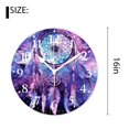 thumbnail image 2 of 16 Inch Wall Clock Battery Operated Silent Clock Decorative for Office, Kitchen, Outdoor, Living Room，indian Dreamcatcher Galaxy Ethnic Boho Beautiful, 2 of 4
